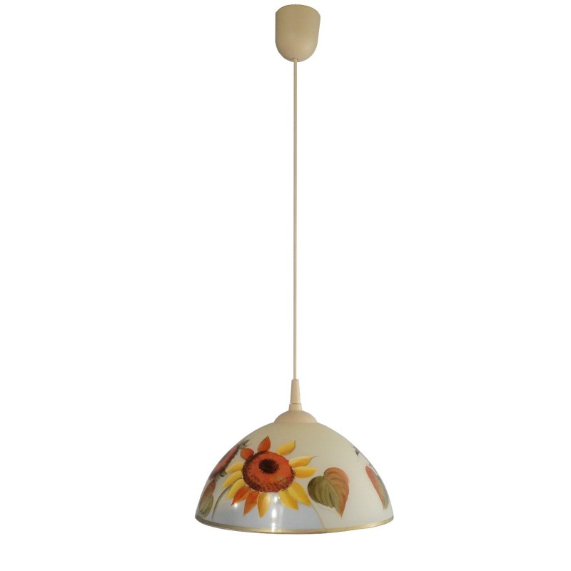 Lampa malowana słonecznik