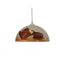 Lampa malowana czajnik 